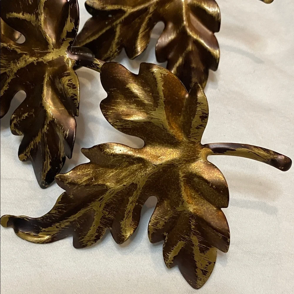 Bronze Leaf Napkin Holders Set. 8 Total.